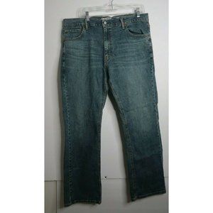 LEVI'S DENIZEN 233 JEANS MENS BOOT CUT BLUE DENIM SIZE 38 x 32 Riveted Strength